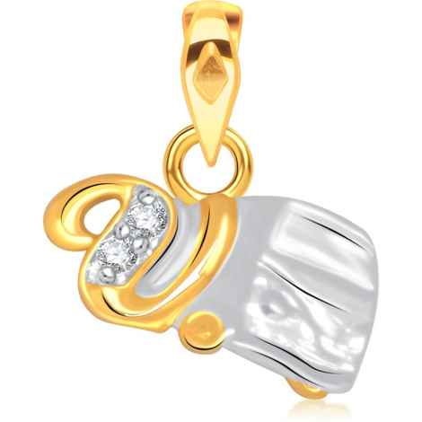 Buy Srikara Alloy Gold Plated CZ/AD Initial Letter V Fashion Jewellery Pendant Chain - SKP1545G - Purplle