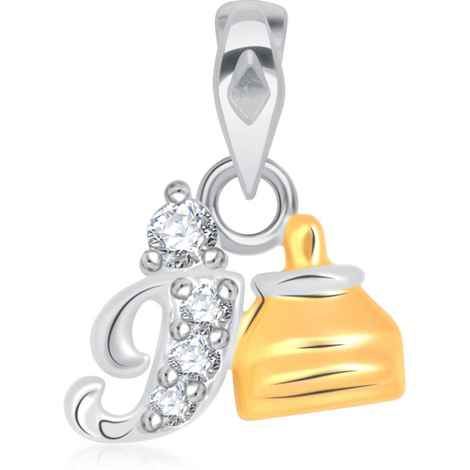 Buy Srikara Alloy Gold Plated CZ/AD Initial Letter I Fashion Jewellery Pendant Chain - SKP1580G - Purplle