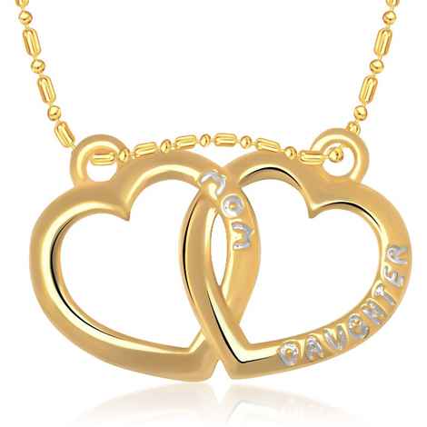 Buy Srikara Alloy Gold Plated CZ/AD Mom Daughter Fashion Jewelry Pendant with Chain - SKP1407G - Purplle