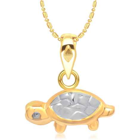 Buy Srikara Alloy Gold Plated CZ / AD Tortoise Fashion Jewellery Pendant with Chain - SKP1352G - Purplle