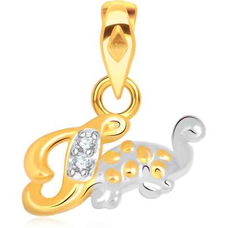 Buy Srikara Alloy Gold Plated CZ/AD Initial Letter T Fashion Jewellery Pendant Chain - SKP1544G - Purplle
