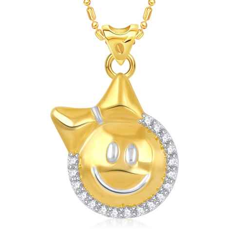 Buy Srikara Alloy Gold Plated CZ / AD Joker Fashion Jewellery Pendant with Chain - SKP1624G - Purplle