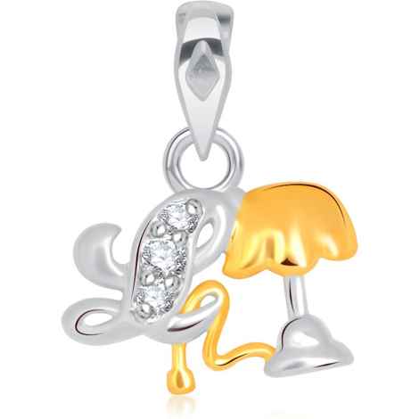 Buy Srikara Alloy Gold Plated CZ/AD Initial Letter L Fashion Jewellery Pendant Chain - SKP1583G - Purplle