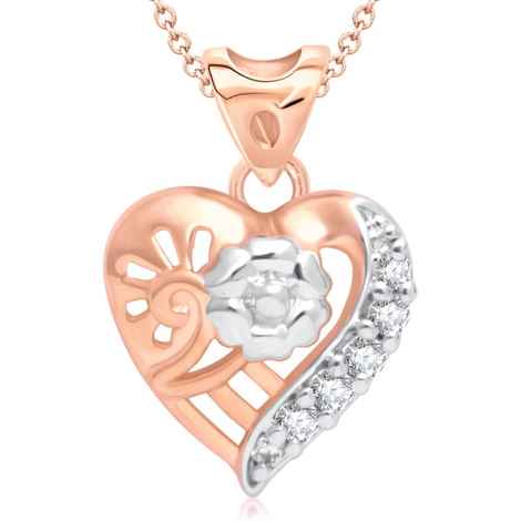 Buy Srikara Alloy Gold Plated CZ/AD Charming Heart Valentine Fashion Jewelry Pendant - SKP1637G - Purplle