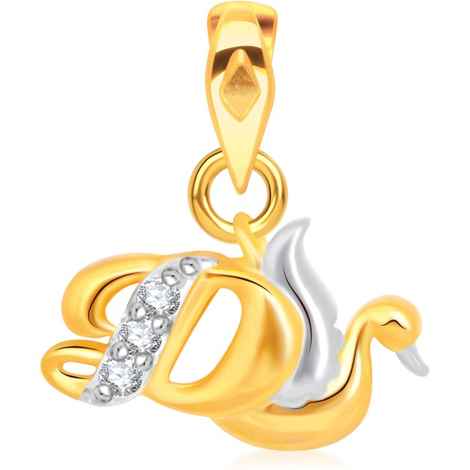 Buy Srikara Alloy Gold Plated CZ/AD Initial Letter D Fashion Jewellery Pendant Chain - SKP1529G - Purplle