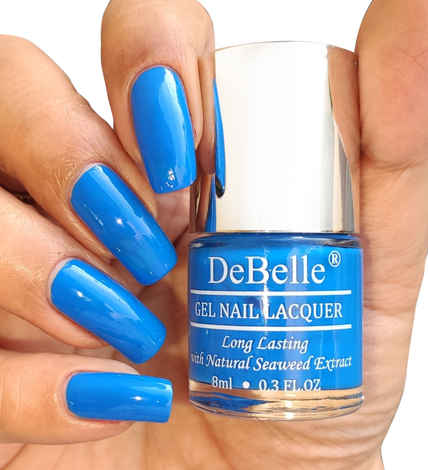 DeBelle Gel Nail Lacquer Creme La Azure - Royal Blue, (8 ml)