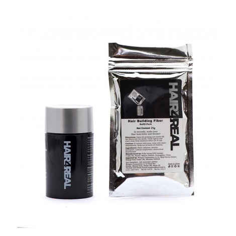 Buy Hair4Real Hair Fiber Refill Pack Dark Brown (12 g + 25 g) - Purplle