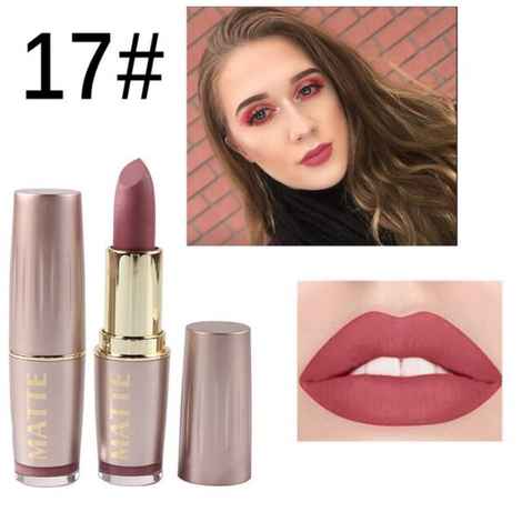 Miss Rose Professional Make-Up Metalic Lipstick Matte Color 17 (7301-030I-) (3.4 g)