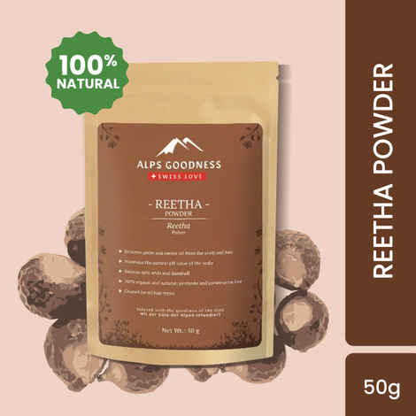 Alps Goodness Powder - Reetha (50g) |100% Natural Powder | No Chemicals, No Preservatives, No Pesticides| Natural Hair Mask| Soap Nut