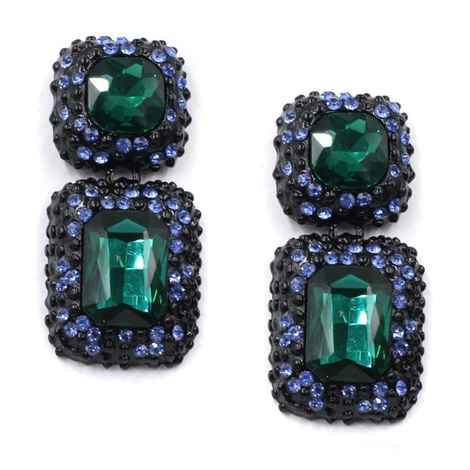 Buy Crunchy Fashion Alloy Green Crystal Dangle Earring - Purplle