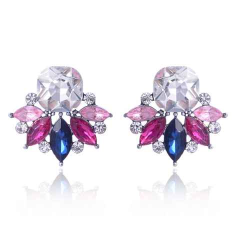 Buy Crunchy Fashion White & Pink Crystal Stud - Purplle