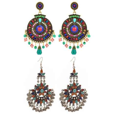 Buy Crunchy Fashion Bohemian Afghan Silver Plated Dangle Earring - Purplle