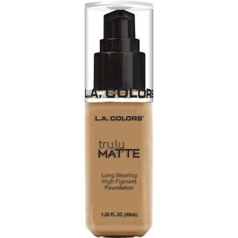 L.A. Colors Truly Matte Liquid Foundation-Warm Honey 40 ml