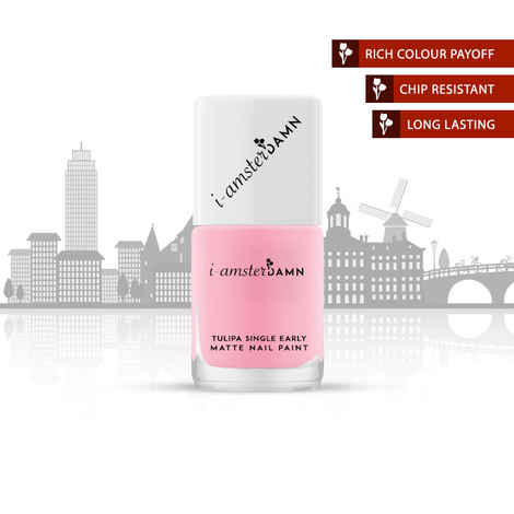 Buy I-AmsterDAMN Nail Paint, Matte, Pink, Tulipa Single Early - Glory of Tulipa Single Early (7 ml) - Purplle