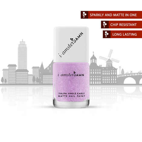 I-AmsterDAMN Nail Paint, Matte, Pink, Tulipa Single Early - Admiration of Tulipa Single Early (7 ml)
