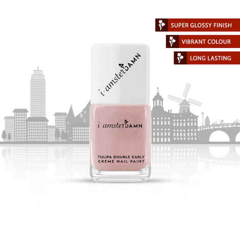 I-AmsterDAMN Nail Paint, Creme, Pink, Tulipa Double Early - Feel of Tulipa Double Early (7 ml)