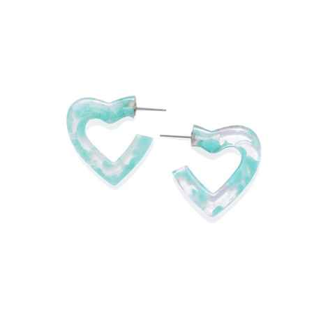 Buy Golden Peacock Heart Shaped Turquoise Earring - Purplle