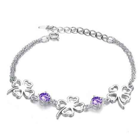 Buy Sukkhi Astonish Floral Crystal Rhodium Plated Bracelet for Women - BC81037 - Purplle