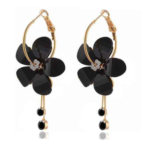 Buy Sukkhi Attractive Floral Crystal Gold Plated Clip-On Earring for Women - Purplle