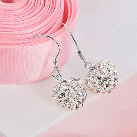 Buy Sukkhi Graceful Valentine Heart Crystal Stone Rhodium Plated Earring For Women - E80759 - Purplle