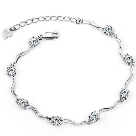 Buy Sukkhi Fashion Jewellery Crystal Rhodium Plated Bracelet For Women - BC81066 - Purplle