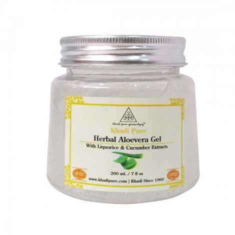 Buy Khadi Pure Herbal Aloevera Gel With Liquorice & Cucumber Extracts (Transparant) (200 g) - Purplle