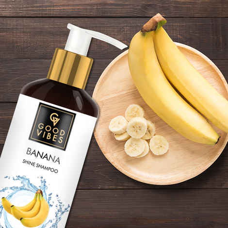 Good Vibes Banana Shine Shampoo | Nourishing, Moisturizing |No Parabens, No Animal Testing (300 ml)