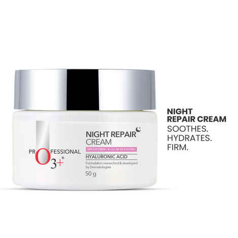 Buy O3+ Night Repair Cream Brightening & Glow Boosting Dermal Zone (50 gm) - Purplle