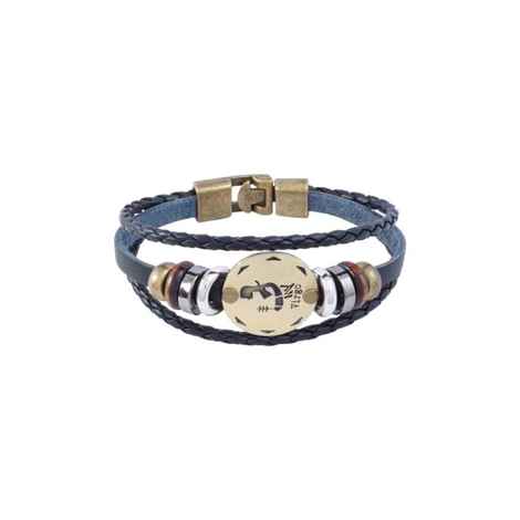 Buy Golden Peacock Black Virgo Sun Shine Unisex Band/Bracelet - Purplle