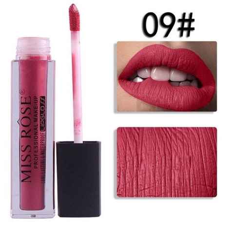 Buy Miss Rose Professional Make Up Long Lasting Matte Lip Gloss (7701-002-09) (3.6 g) - Purplle