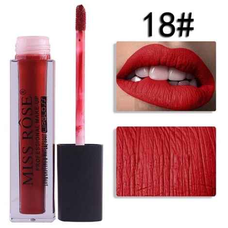 Miss Rose Professional Make Up Long Lasting Matte Lip Gloss (7701-002-18) (3.6 g)