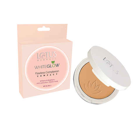 Buy Lotus Herbals Whiteglow Flawless Complexion Compact - Honey C2 | Matte Look | SPF 25 | Anti Pollution | 10g - Purplle