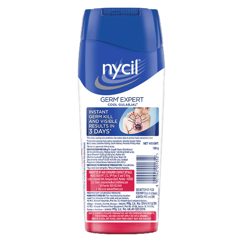 Buy Nycil Cool Gulabjal, Prickly Heat Powder (150 g) (Free Glucon-D Orange 100gm Worth Rs 41) - Purplle