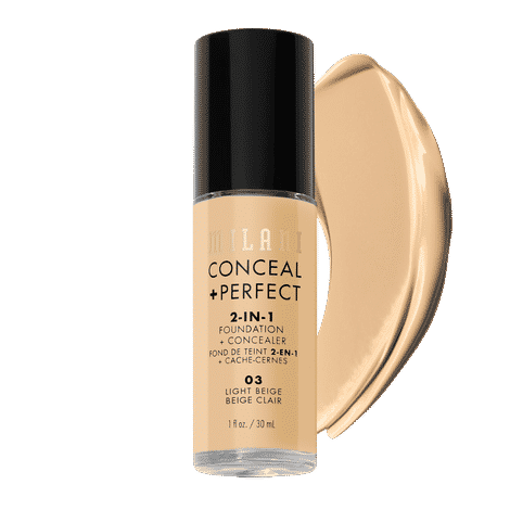 Buy Milani 2-IN-1 Foundation + Concealer 03 Light Beige (30ml) - Purplle