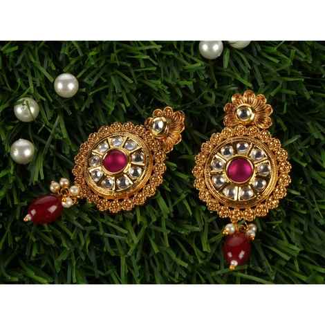 Buy Kord Store Traditional American Diamond Jhumki Earrings for Women and Girls KSEAR70090 - Purplle