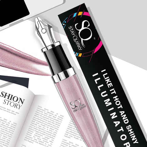 Stay Quirky Highlighter & Illuminator Pink I Like It Hot & Shiny|Shimmer| Long Lasting| Lightweight| Blendable| Intense Pigment - Get Lights Down 4 (4 ml)