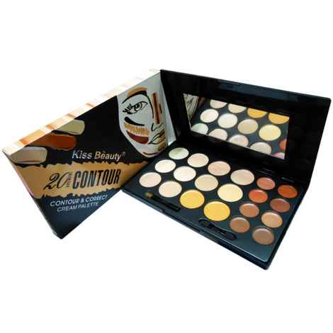 Buy Kiss Beauty 20 Colors Contour Concealer Highlighter Palette (20 Color) - Purplle