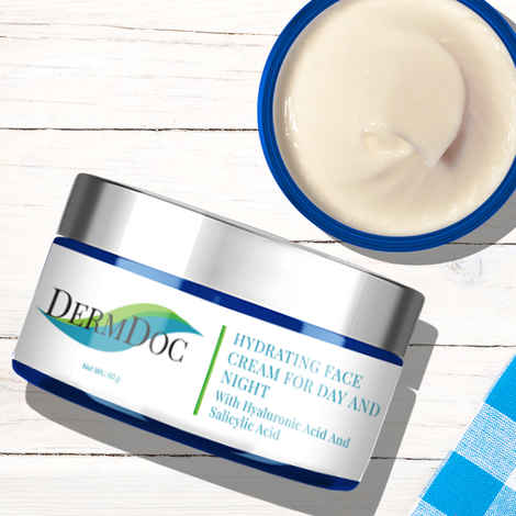 Buy DermDoc Day & Night Face Cream with Hyaluronic Acid & Salicylic Acid (50 g) - Purplle