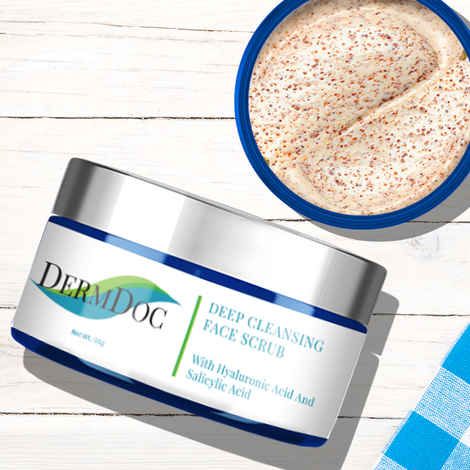 Buy DermDoc Deep Cleansing Face Scrub with Hyaluronic Acid & Salicylic Acid (50 g) - Purplle