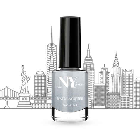 NY Bae Nail Lacquer, Creme, Grey, Chromin' on Star Street - Sexy Flare (6 ml)