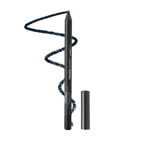 Buy FACES CANADA Ultime Pro Longwear Eye Pencil - Solid Black 02 1.2 gm | 8 Hr Long Stay | Smooth One Stroke Application | Intense Color Pay Off | Soft Blendable Formula | Smudge Proof | Water Proof - Purplle
