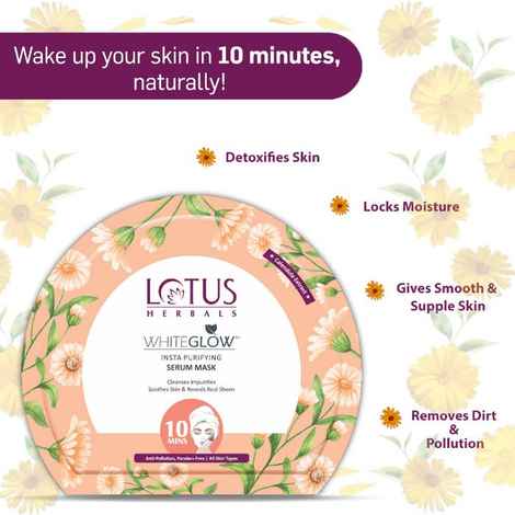 Buy Lotus Herbals Whiteglow Insta Purifying Serum Mask - Purplle