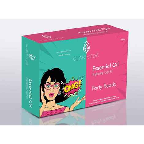 Glamveda Essential Oil Brightening Facial Kit - Party Ready (110 g)