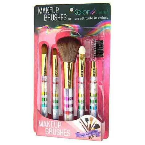 Buy Color Fever an attitude in colors Makeup Brush Set of 5 - Goldy - Purplle
