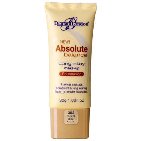 Buy Diana Of London Absolute Stay Foundation Tube - 302 Natural Beige (30 g) - Purplle