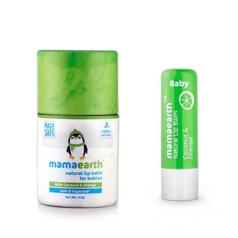Buy Mamaearth Natural Baby Lip Balm for Babies With Coconut Oil, Cocoa Butter & Orange - Purplle