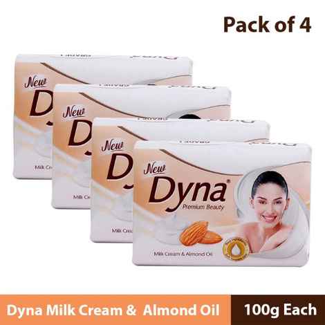 Dyna Milk Cream & Almond Oil (100 g x 4pcs)
