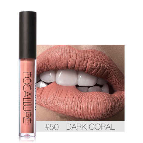 Buy Focallure Matte Liquid Lipstick # Dark Coral FA24#50 - Purplle