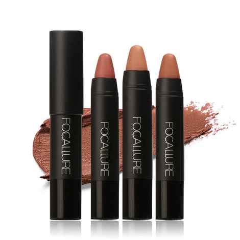 Buy Focallure 3 Pcs Matte Lips Crayon Lipstick Kit # 2 FA22#K2 - Purplle