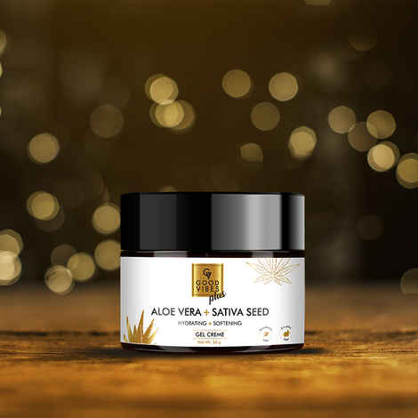 Buy Good Vibes Plus Hydrating + Softening Gel Creme - Aloe Vera + Sativa Seed (50 gm) - Purplle